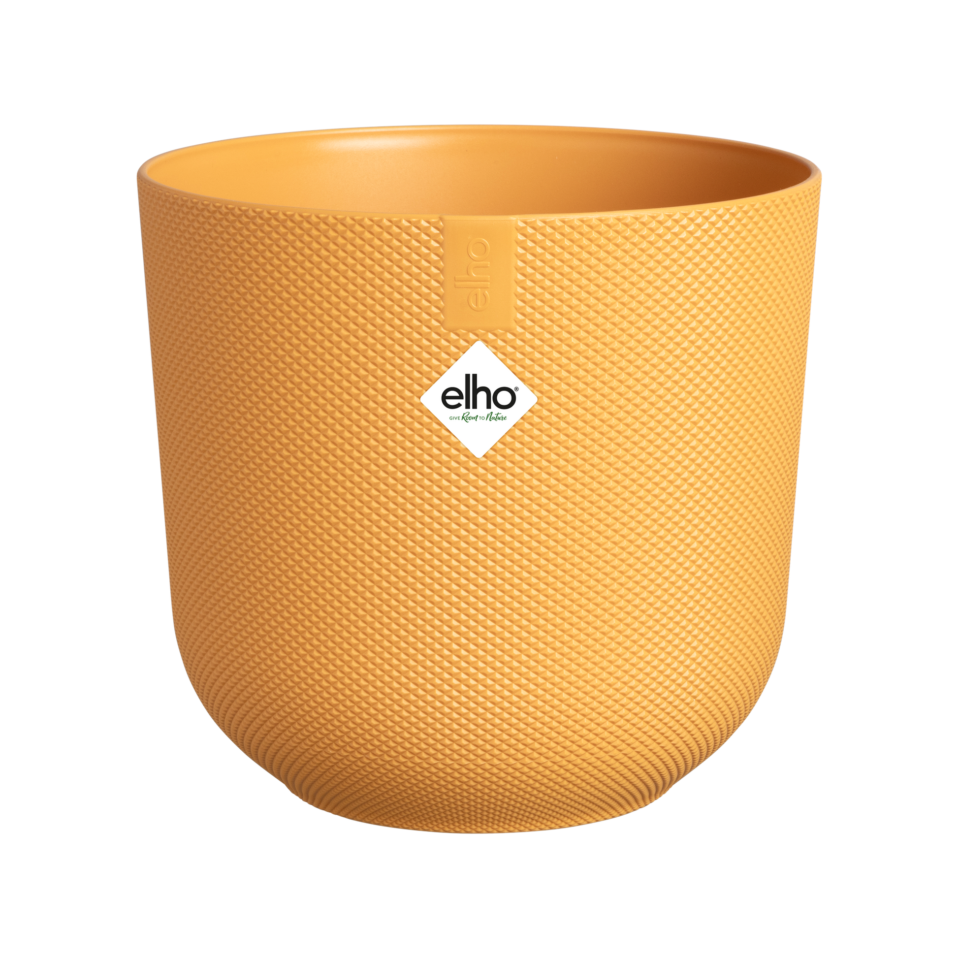 Blumentopf elho Jazz Round Amber-Gelb – Ø26 x H24 cm | Pflanzfix24.de - Pflanzfix24.de