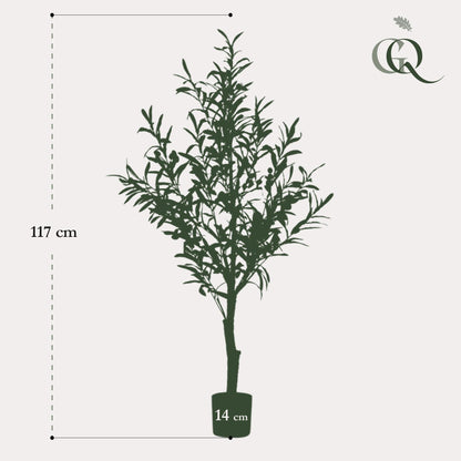 Kunstpflanze Olea europaea Olivenbaum 115 cm – Pflegeleicht & Realistisch | Pflanzfix24.de - Pflanzfix24.de