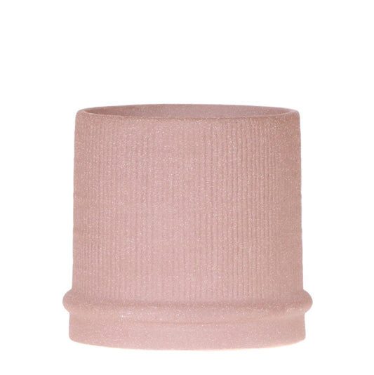 Bali Blumentopf Sand Ø9cm - Minimalistischer Keramiktopf mit Rillenstruktur | Pflanzfix24.de - Pflanzfix24.de