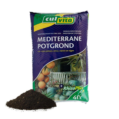 Culvita - Mediterrane Blumenerde 40 Liter inklusive RhizoPlus - Pflanzfix24.de - Pflanzfix24.de