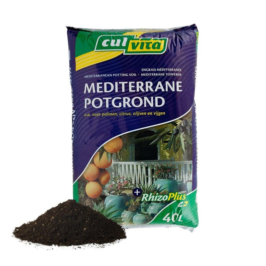 Culvita - Mediterrane Blumenerde 40 Liter inklusive RhizoPlus - Pflanzfix24.de - Pflanzfix24.de