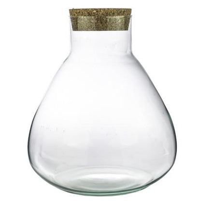 pflanzfix24 Terrarium Sammie - geschlossenes Flaschengarten-Set H: 26,5 cm