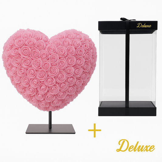 Herz DELUXE auf Ständer 15 cm - Hellrosa Schaum - Pflanzfix24
