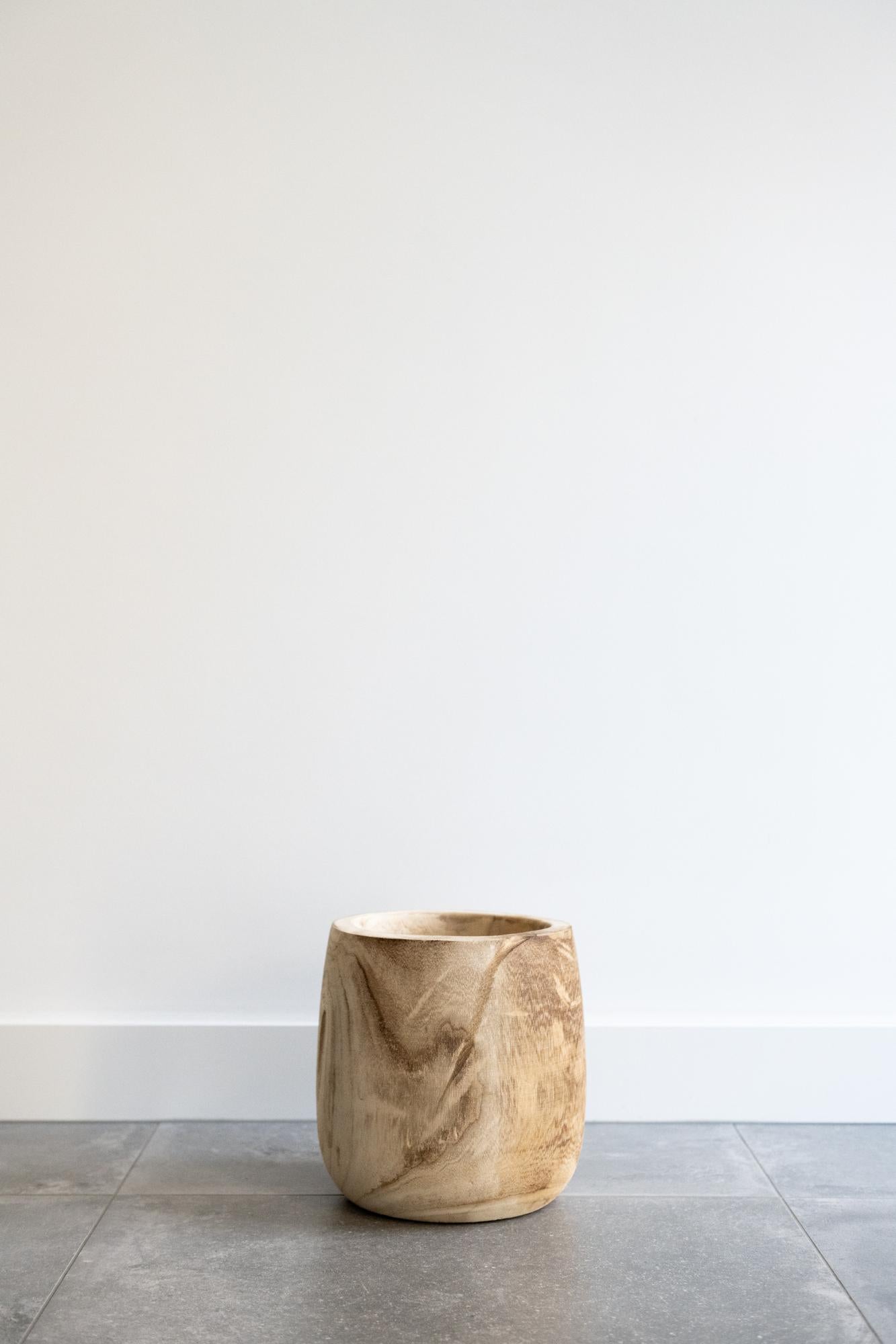Blumentopf Holz Hellbraun Pia Blumentopf M H25 W23 - Pflanzfix24.de - Pflanzfix24.de