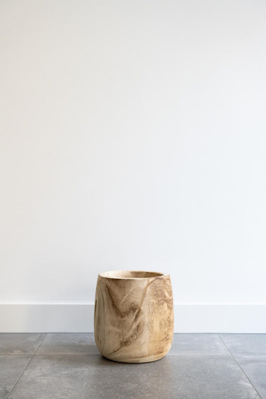 Blumentopf Holz Hellbraun Pia Blumentopf M H25 W23 - Pflanzfix24.de - Pflanzfix24.de