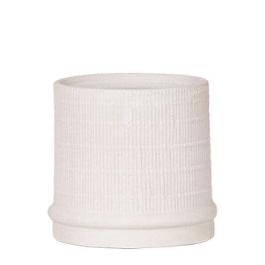 Bali Blumentopf Off White Ø9cm - Eleganter Rillen-Keramiktopf | Pflanzfix24.de - Pflanzfix24.de