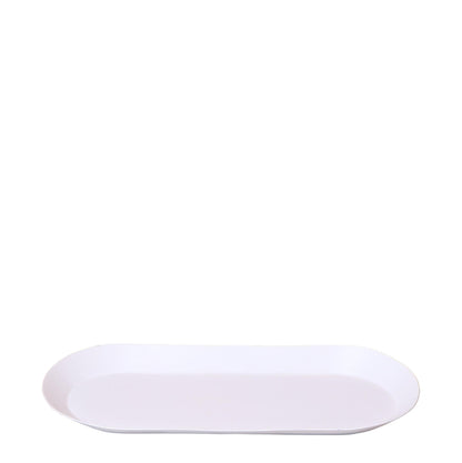 Kolibri Home ovales Tablett Weiß Ø30cm | Pflanzfix24.de - Pflanzfix24.de