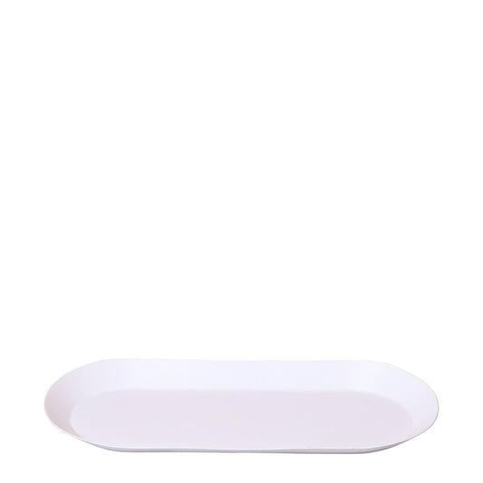 Kolibri Home ovales Tablett Weiß Ø30cm | Pflanzfix24.de - Pflanzfix24.de