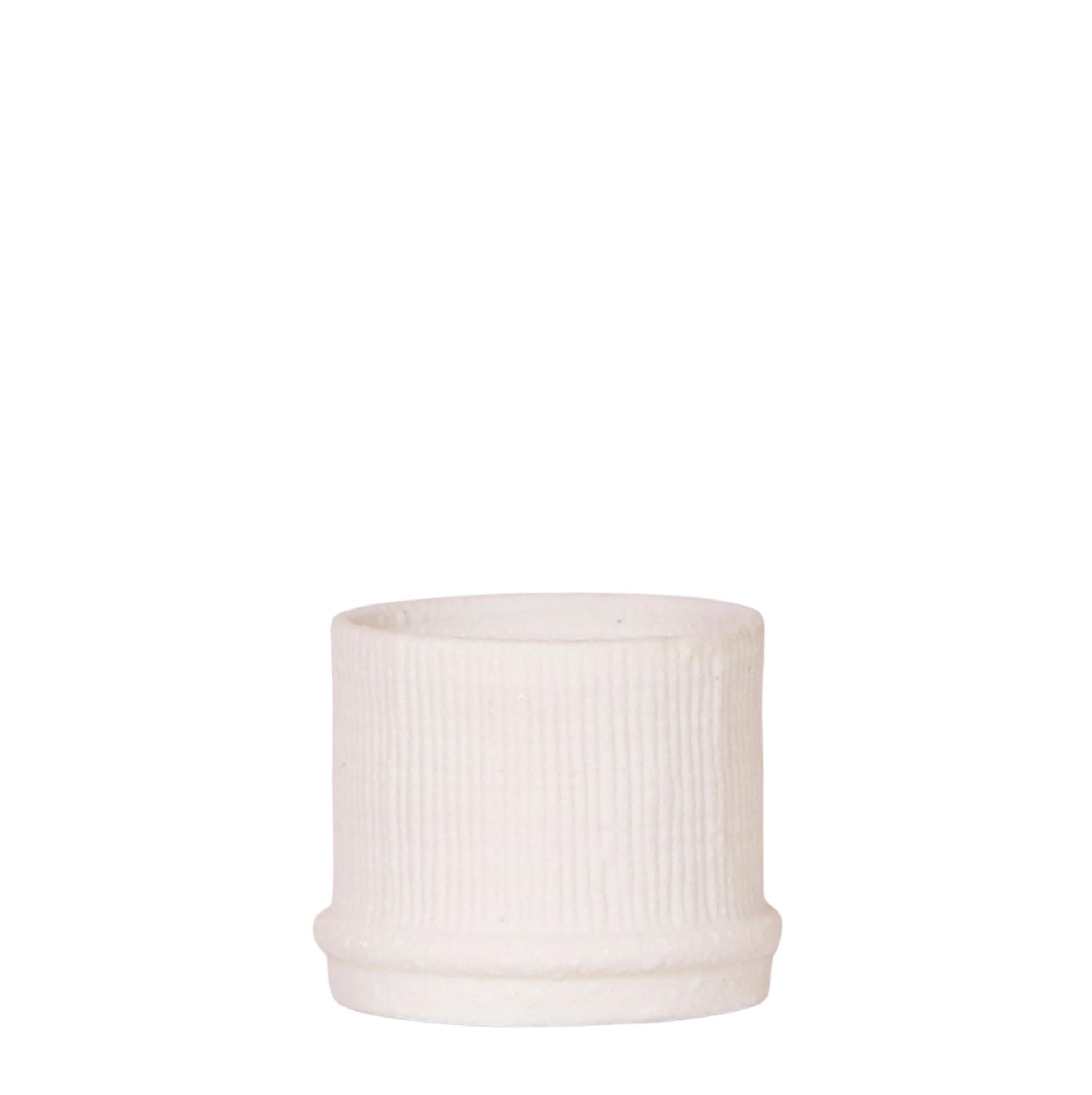 Bali Blumentopf Off White Ø6cm – Kleiner Keramiktopf mit Rillenstruktur für Sukkulenten | Kolibri Home pflanzfix24.de - Pflanzfix24.de
