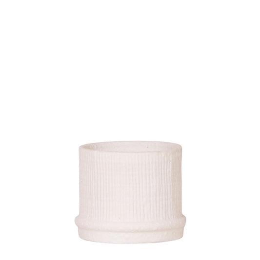 Bali Blumentopf Off White Ø6cm – Kleiner Keramiktopf mit Rillenstruktur für Sukkulenten | Kolibri Home pflanzfix24.de - Pflanzfix24.de