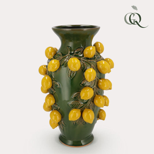 Vaas steen M - H38 W24 - Green- Lemon - Pflanzfix24