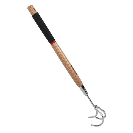 Handkrabber - Verzinkt - Essenhouten steel - Soft grip - Pflanzfix24.de - Pflanzfix24.de
