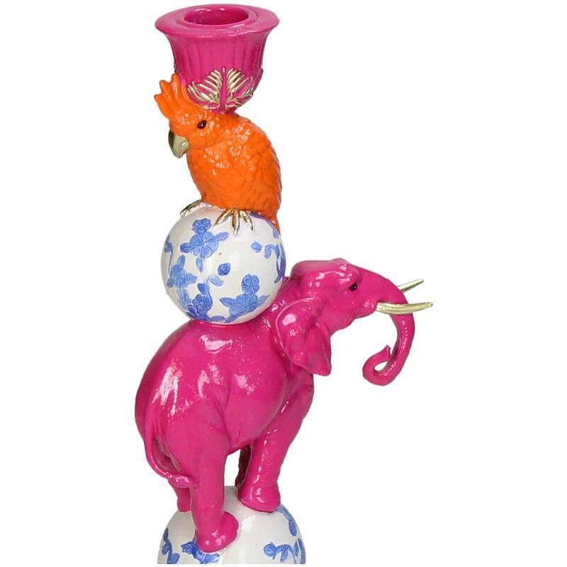 Kandelaar Rosa Elefant Kerzenhalter 30 cm | Pflanzfix24