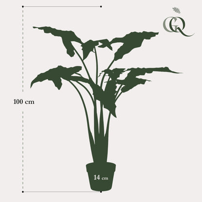 Kunst-Alocasia Frydek 120 cm – Pflanzfix24.de - Pflanzfix24.de