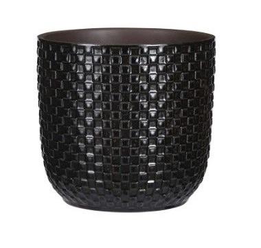 Pot Relief Zwart Ø13,5 cm – moderner Übertopf | Pflanzfix24