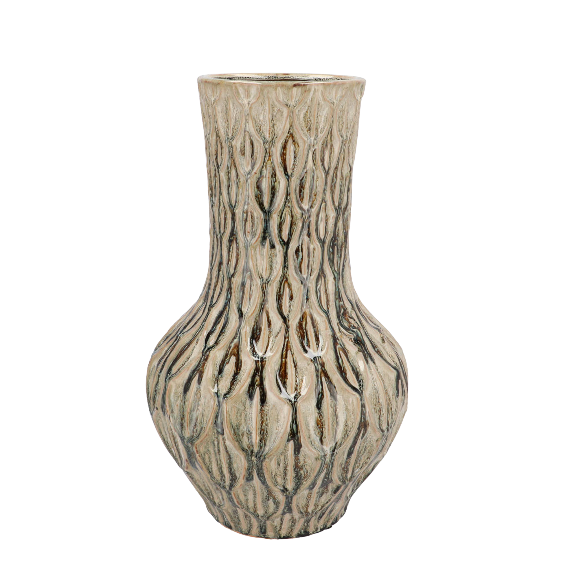 Steinvase M Boa Green H39 cm – Pflanzfix24.de - Pflanzfix24.de