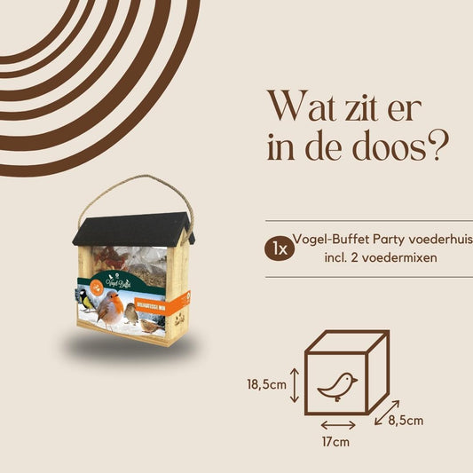 Bird-Buffet | Bird Party voederhuis incl. 2 voedermixen - Pflanzfix24.de - Pflanzfix24.de