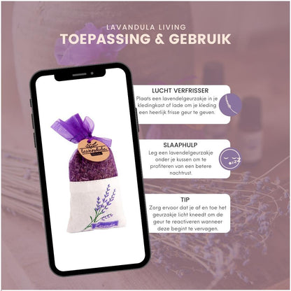 10er Pack Premium Lavendel Duftsäckchen - 10 x 20 Gramm - Pflanzfix24