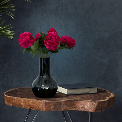 Kunstblumen Pfingstrosen Dunkelrosa – 5er Set – 65 cm | Pflanzfix24