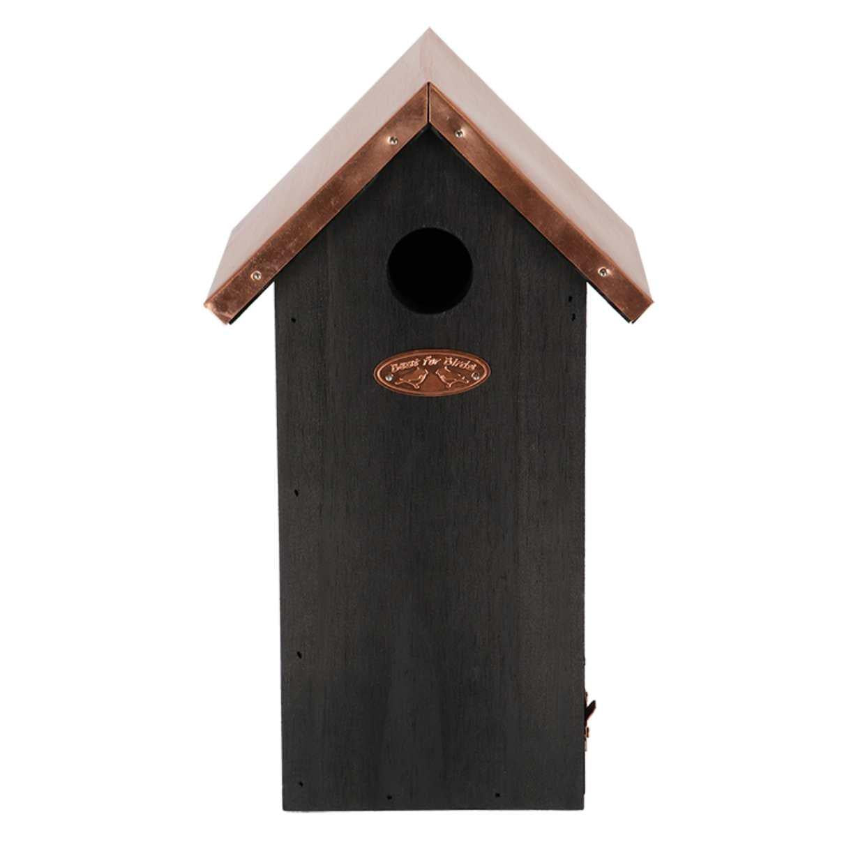 Vogelhaus Kohlmeise Nistkasten Schwarz-Kupfer – Pflanzfix24.de - Pflanzfix24.de