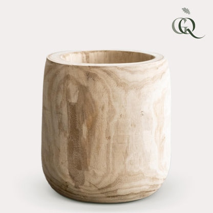 Pia Blumentopf aus Holz - Hellbraun - L - Pflanzfix24.de - Pflanzfix24.de