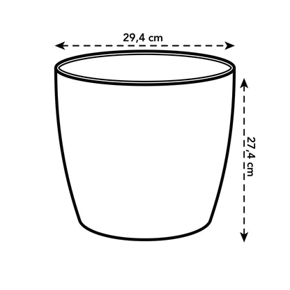 Pot elho Brussels Round Weiß Ø30cm | Pflanzfix24