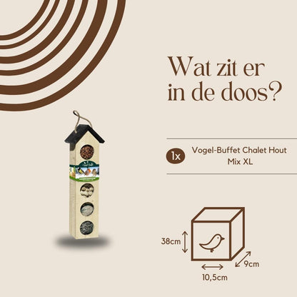 Bird Buffet XL Bird-Chalet mit 500g Futter - Pflanzfix24