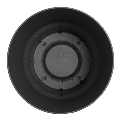 Blumentopf elho Greenville Round Schwarz – Ø18 x H17 cm | Pflanzfix24.de - Pflanzfix24.de