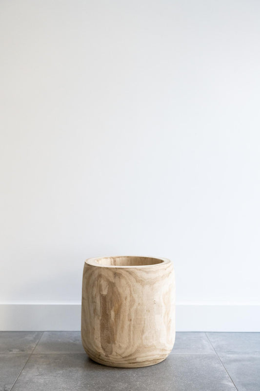 Pia Blumentopf aus Holz - Hellbraun - L - Pflanzfix24.de - Pflanzfix24.de