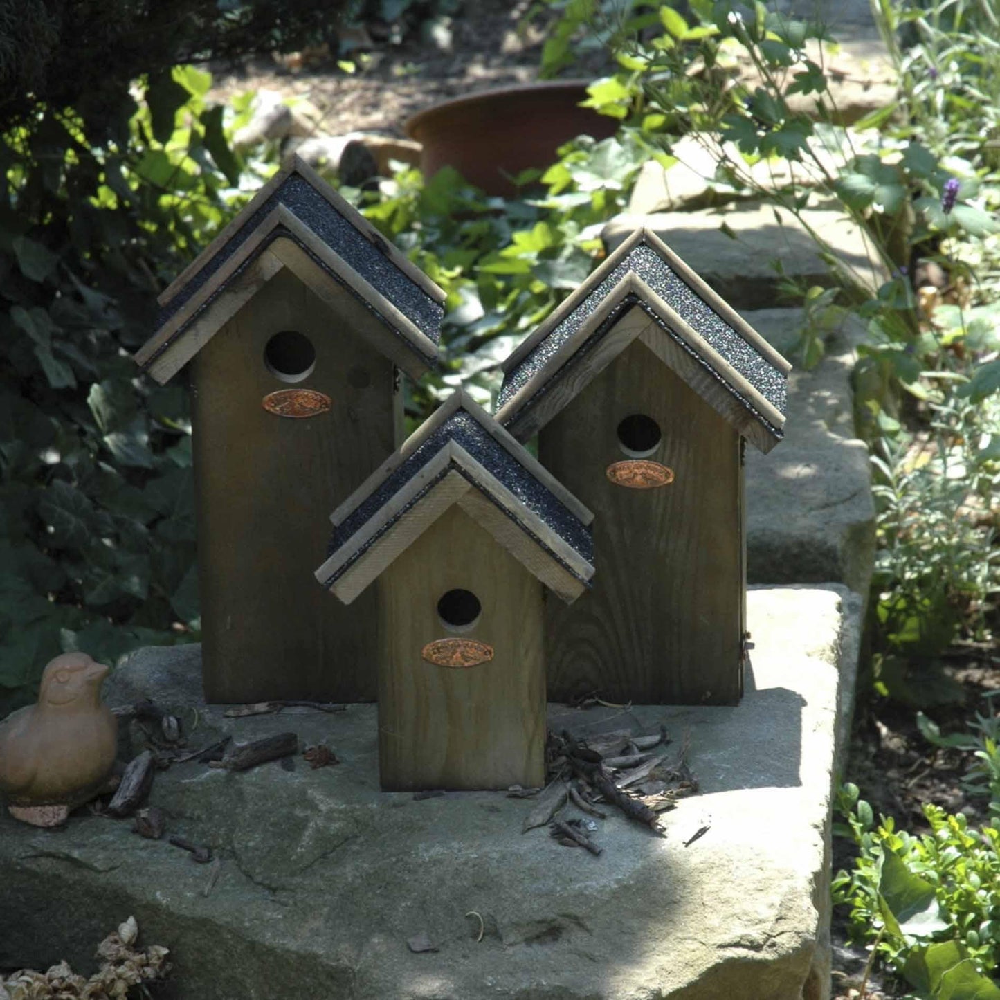 Vogelhaus Blaumeise Nistkasten mit Bitumendach – Pflanzfix24.de - Pflanzfix24.de