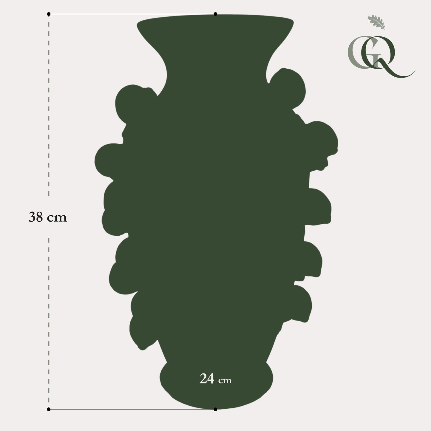 Vaas steen M - H38 W24 - Green- Lemon - Pflanzfix24