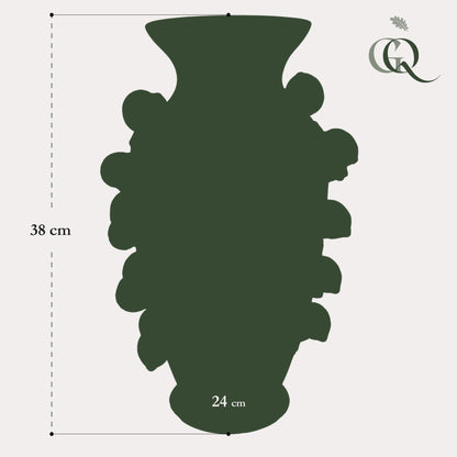 Vaas steen M - H38 W24 - Green- Lemon - Pflanzfix24