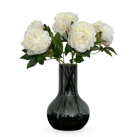 Kunstblumen Pfingstrosen Crème – 5er Set – 65 cm | Pflanzfix24