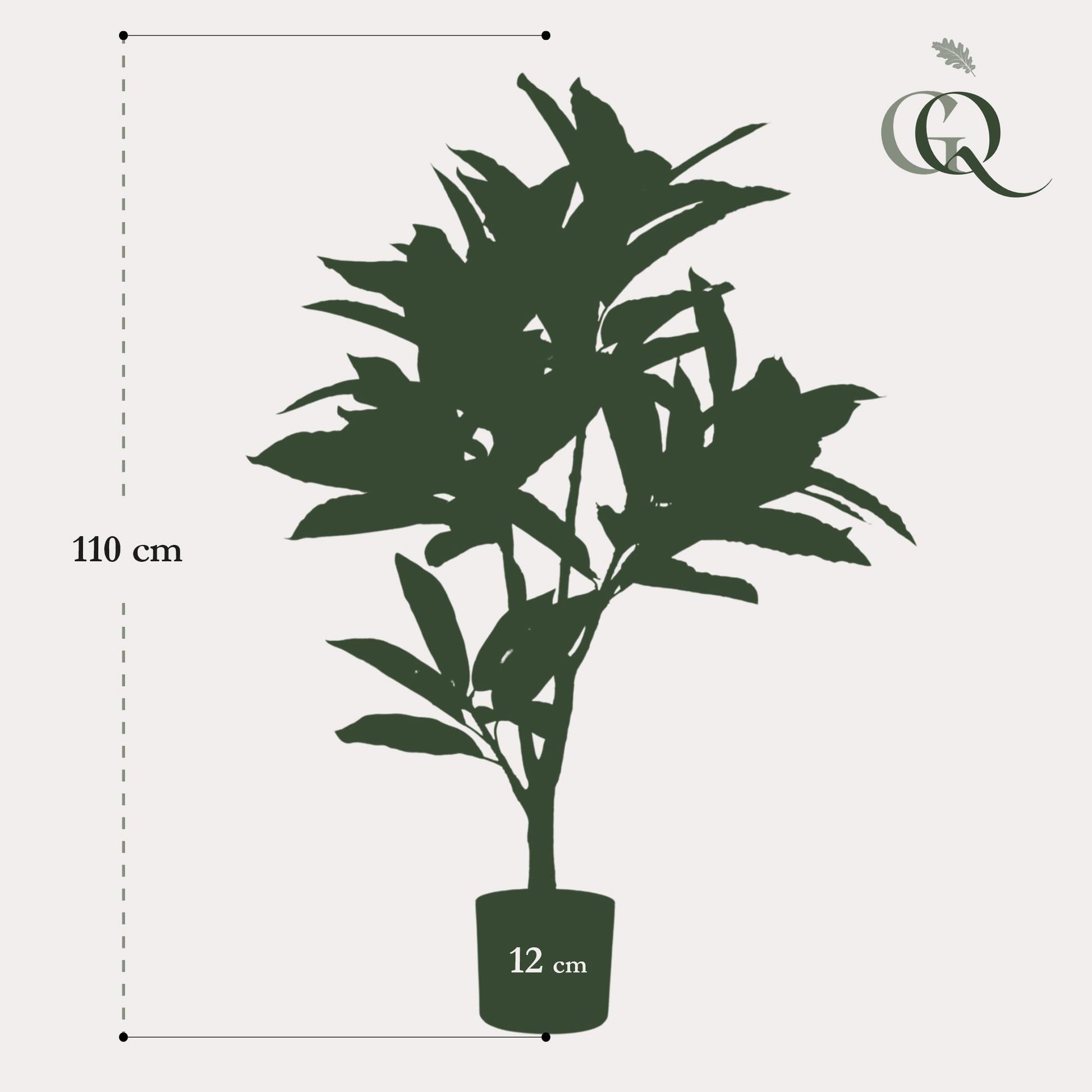 Croton Codiaeum Kunstpflanze 95cm – Wunderstrauch | Pflanzfix24.de - Pflanzfix24.de