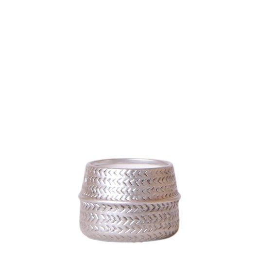 Groove Blumentopf Gold Ø6 cm – Keramiktopf | Pflanzfix24.de - Pflanzfix24.de