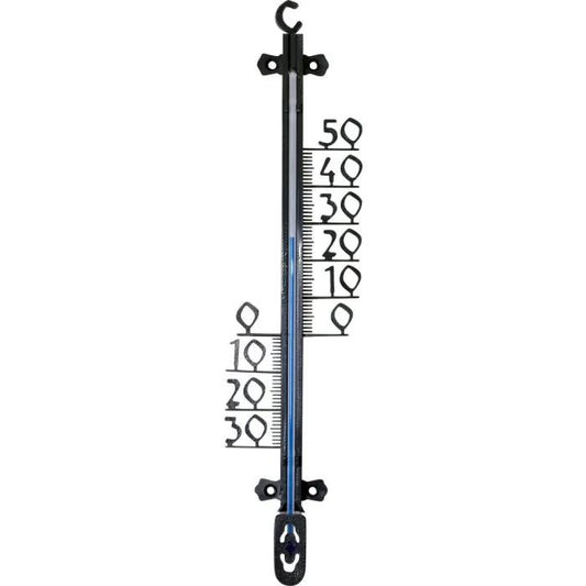 Hendrik Jan Buitenthermometer Kunststof Zwart 26 cm - Pflanzfix24.de - Pflanzfix24.de