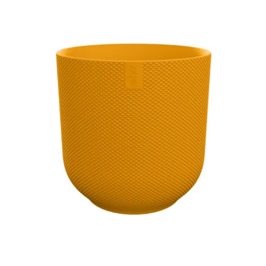 Blumentopf elho Jazz Round Amber-Gelb – Ø23 x H21 cm | Pflanzfix24.de - Pflanzfix24.de