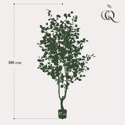 Eucalyptusbaum Kunstpflanze 180cm – Blauer Gummibaum | Pflanzfix24.de - Pflanzfix24.de