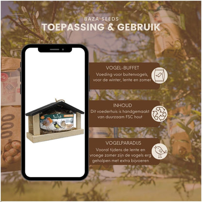 Vogel-Buffet XL Cottage mit 750g Samenmischung - Pflanzfix24