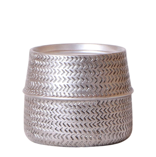 Groove Blumentopf Gold Ø12 cm – Keramiktopf | Pflanzfix24.de - Pflanzfix24.de