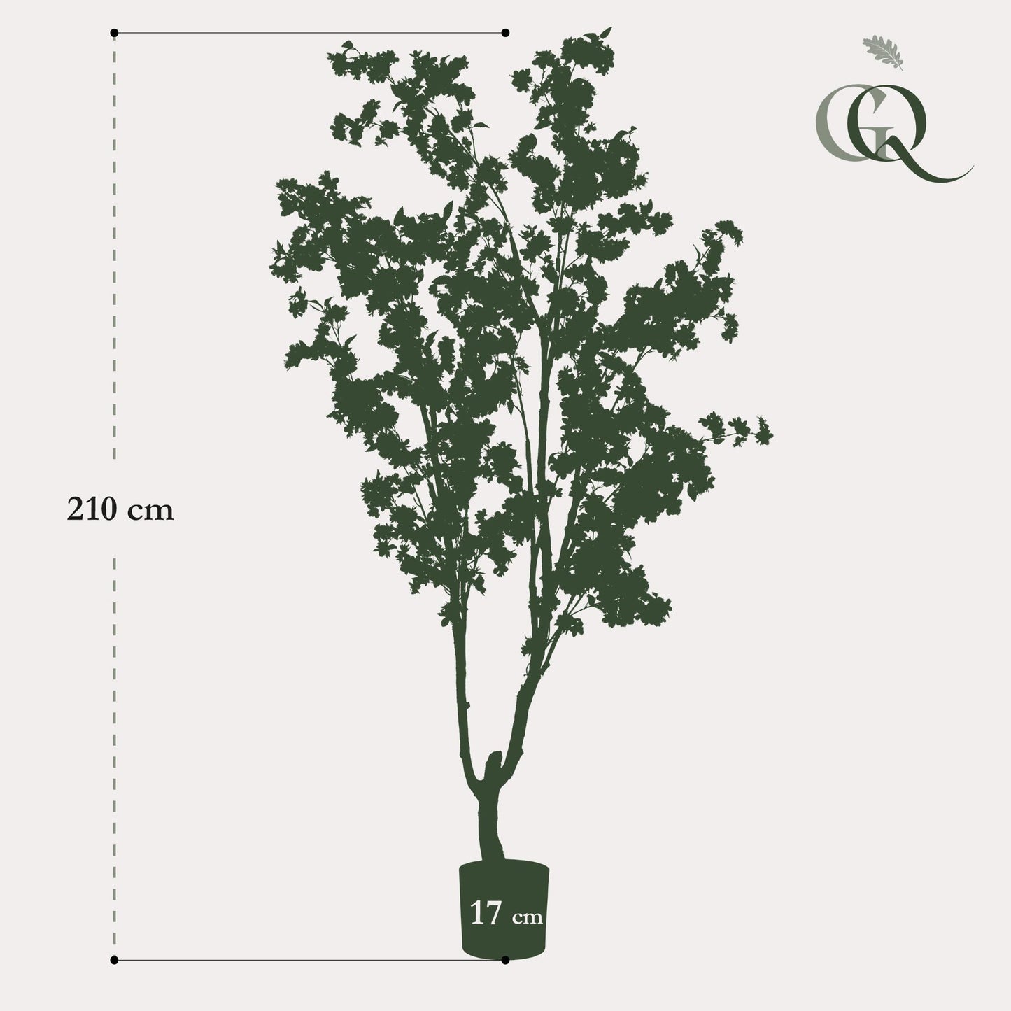 Kunstpflanze Prunus Kirschenblüte 210 cm Rosa | Pflanzfix24.de - Pflanzfix24.de