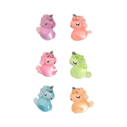 Glow in the dark - Unicorns - Multi - ↑ 2,5 cm - 6 stuks - Pflanzfix24