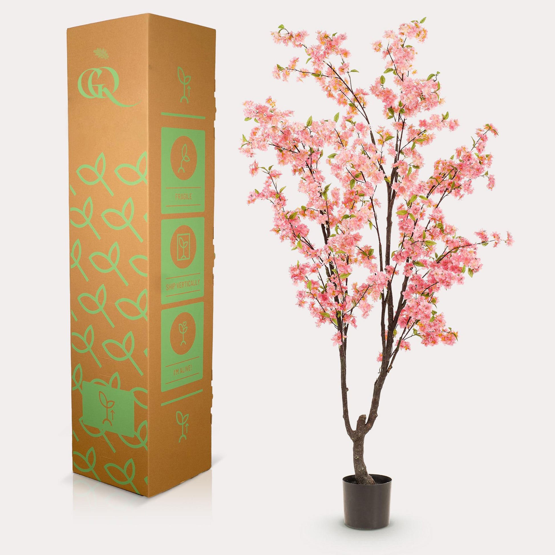 Kunstpflanze Prunus Kirschenblüte 210 cm Rosa | Pflanzfix24.de - Pflanzfix24.de