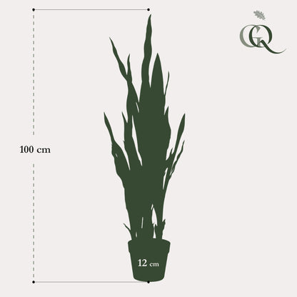 Kunst-Sansevieria Black Coral 97 cm – Frauenzunge | Pflanzfix24.de - Pflanzfix24.de