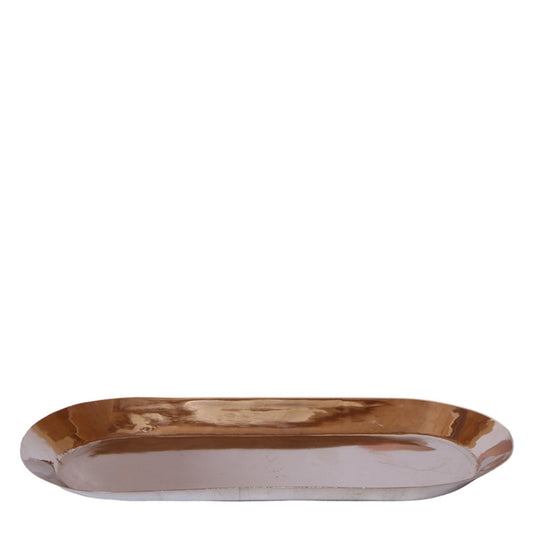 Kolibri Home Teller oval Silber Ø30cm - Pflanzfix24.de - Pflanzfix24.de