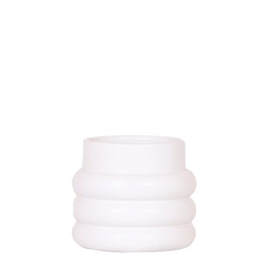 Bubble Dekotopf White Ø9cm – Stilvoller weißer Keramiktopf mit holpriger Oberfläche | Pflanzfix24.de - Pflanzfix24.de
