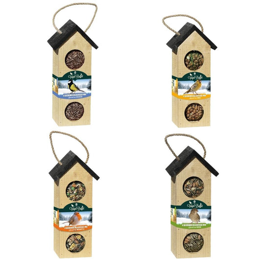 Vogelbuffet Bird Chalet Mix 4er Set – Vogelfutter & Nistplatz | Pflanzfix24